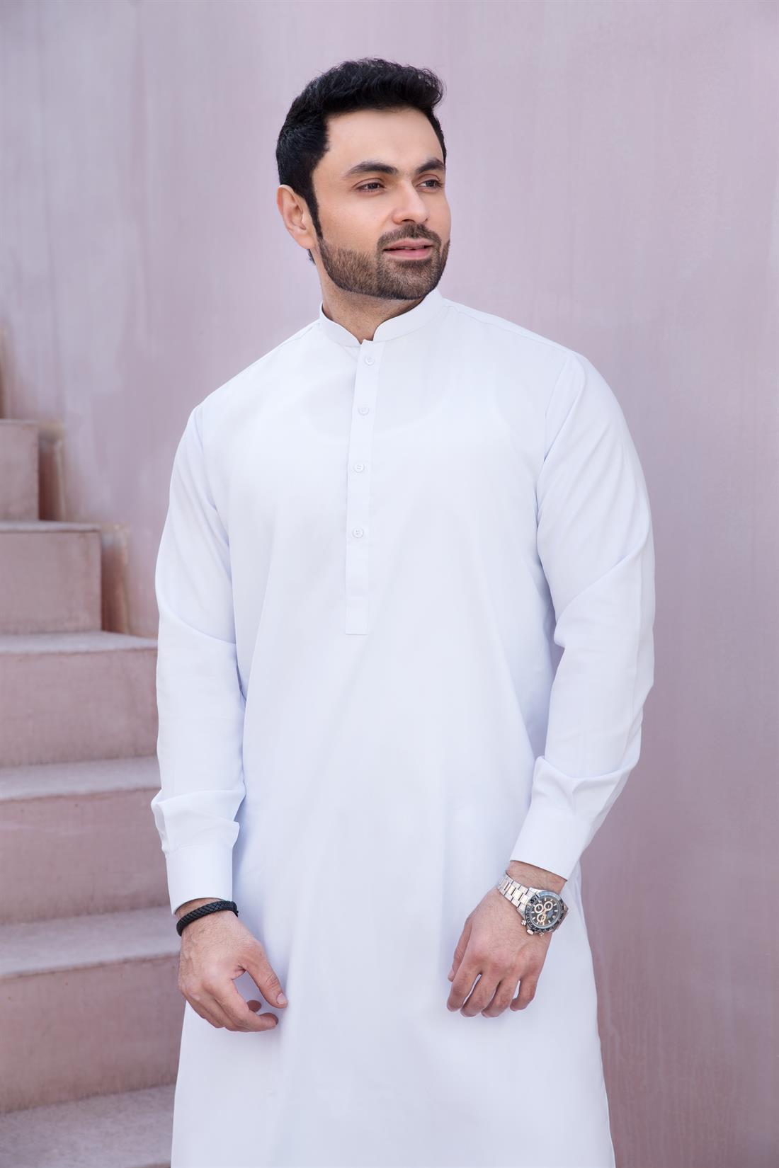 White Plain Shalwar Kameez