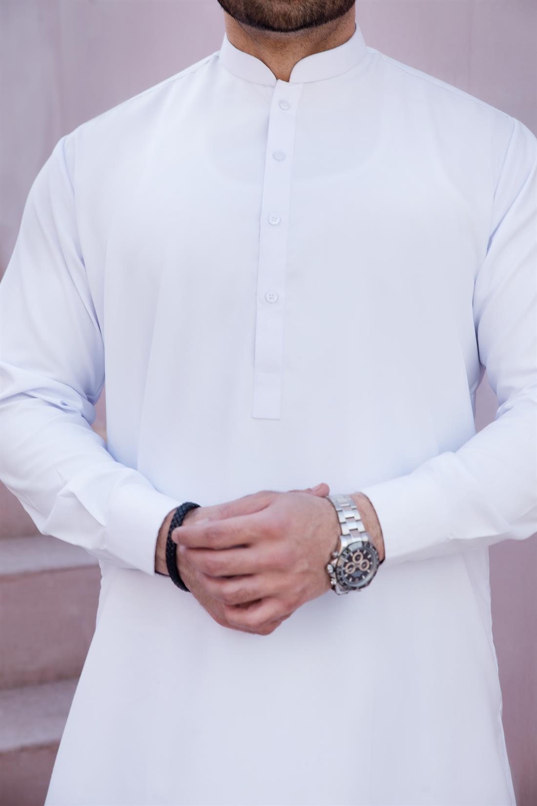 White Plain Shalwar Kameez