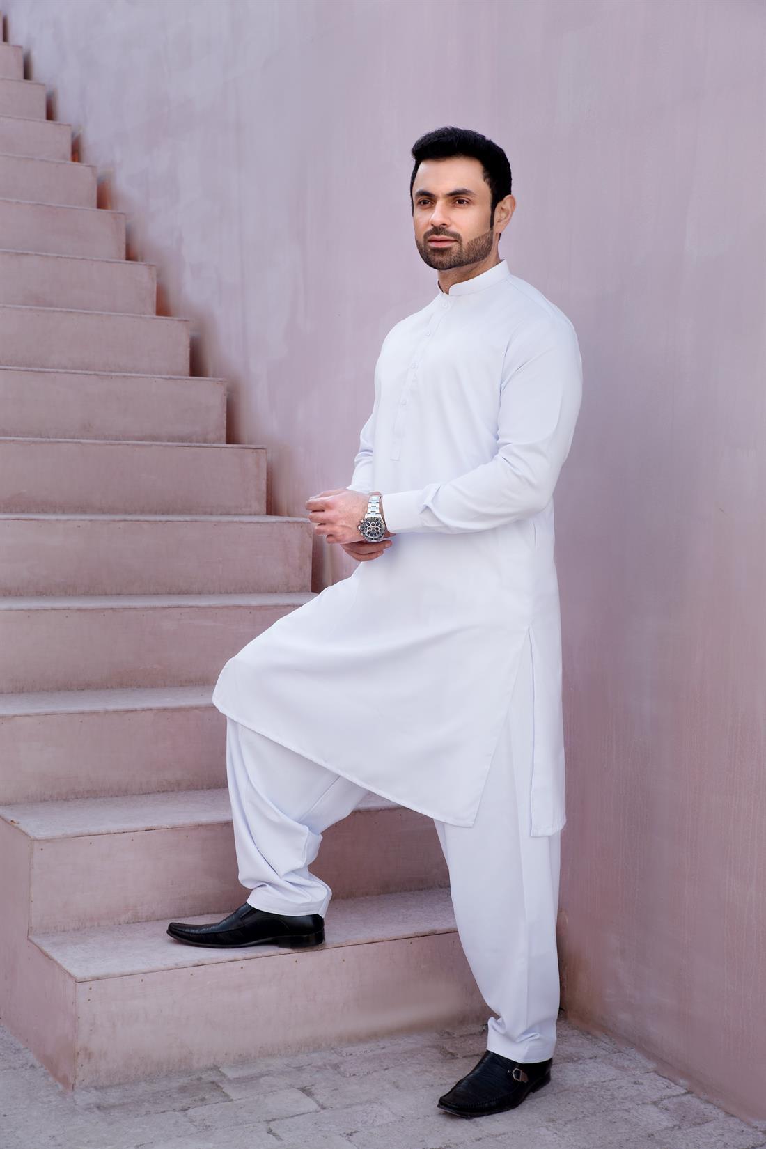 White Plain Shalwar Kameez