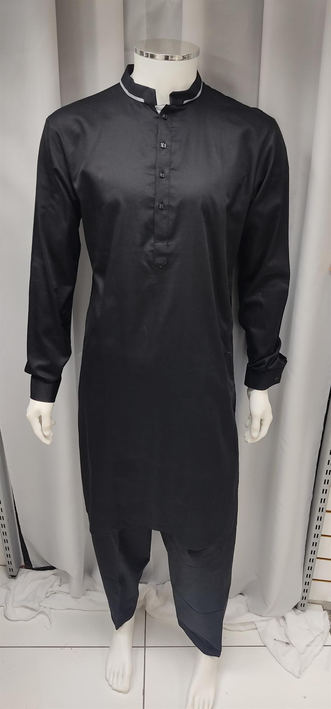 Black Mens Salwar Kameez