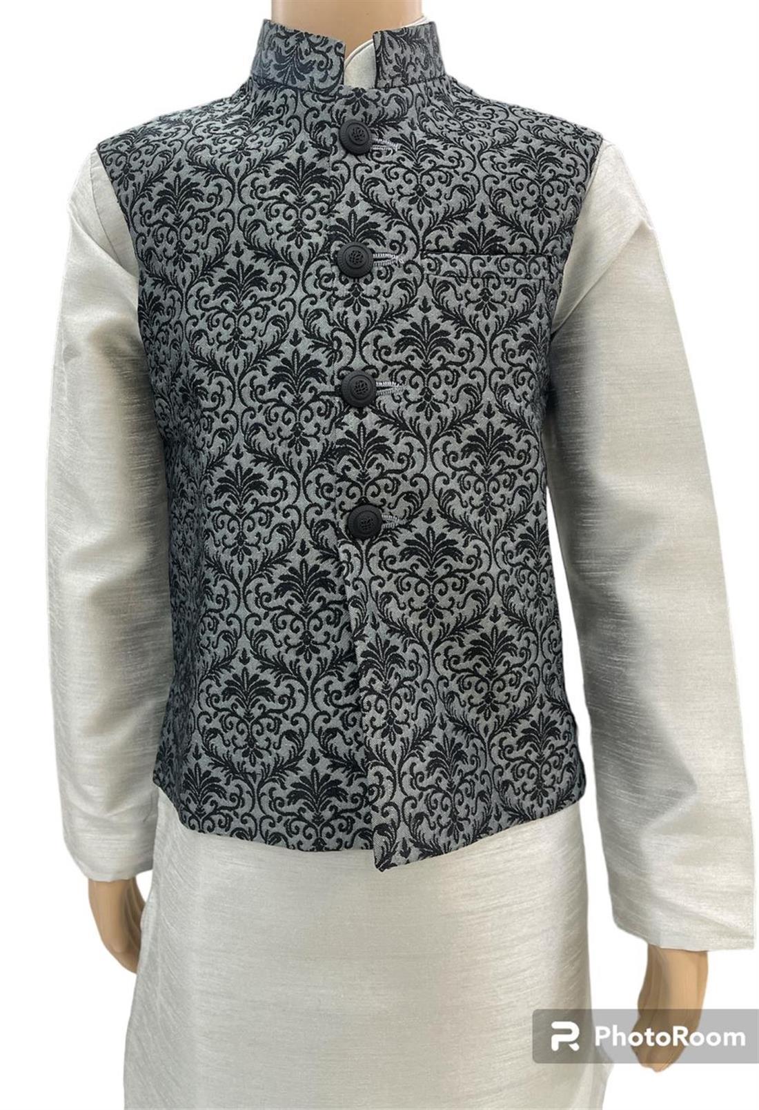 Grey Mens Salwar Kameez