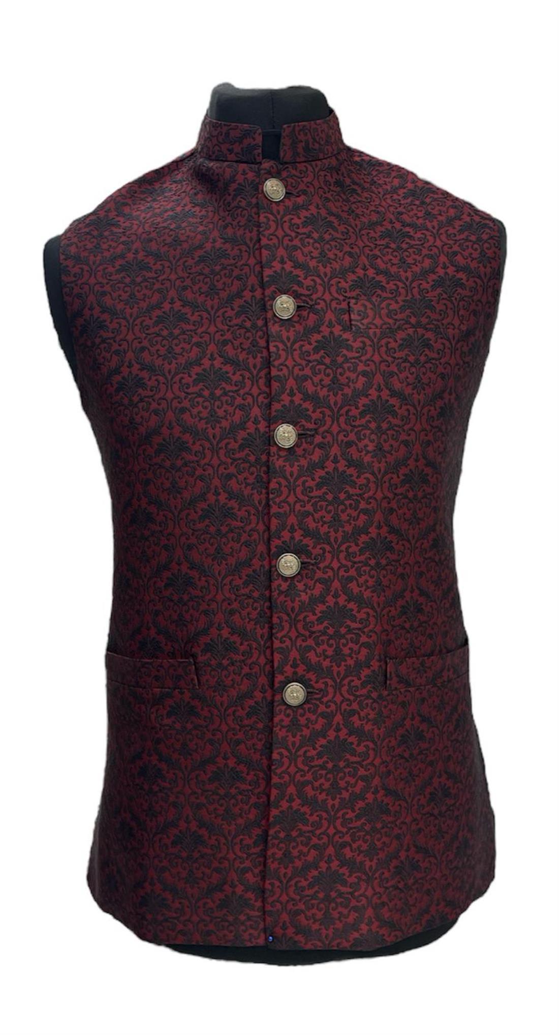Maroon Mens Salwar Kameez