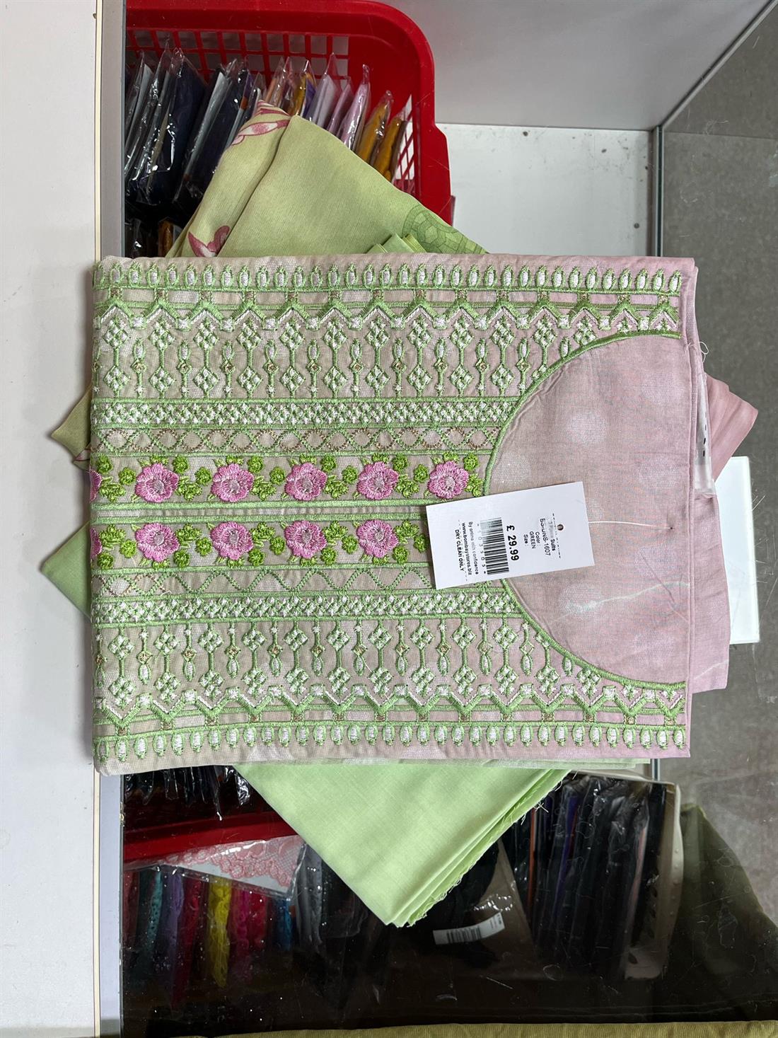 Mint Embroidered Chiffon Tawakkal Lawn Suit