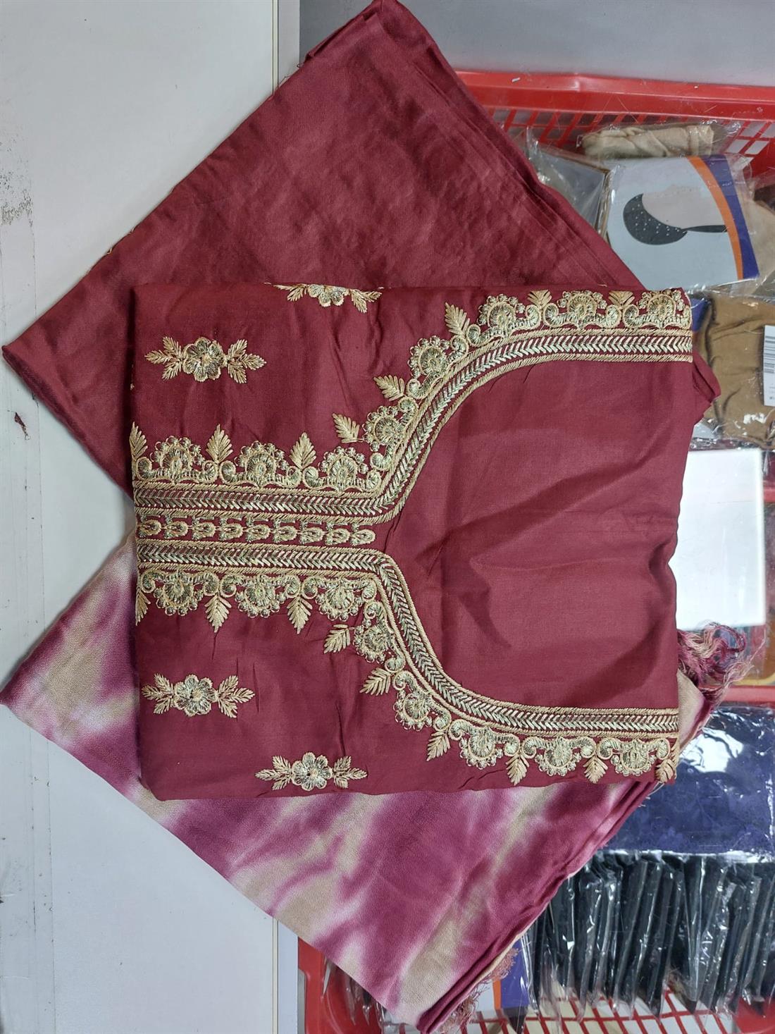 Maroon Unstitched 3 Piece Suit