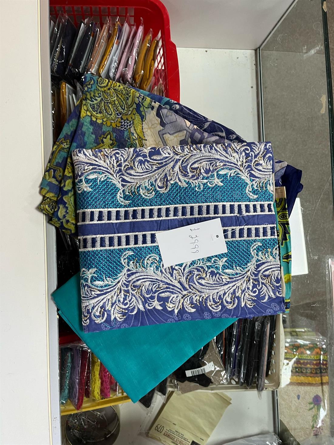 Blue Embroidered Chiffon Rang E Noor