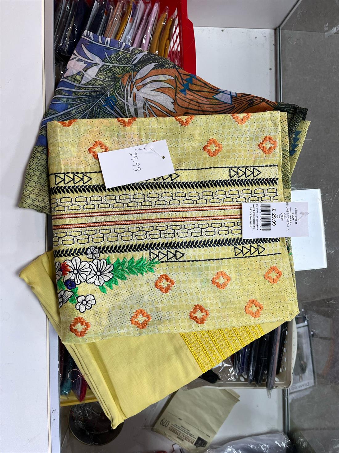 Light Yellow Embroidered Chiffon Diamond Supreme Lawn Suit
