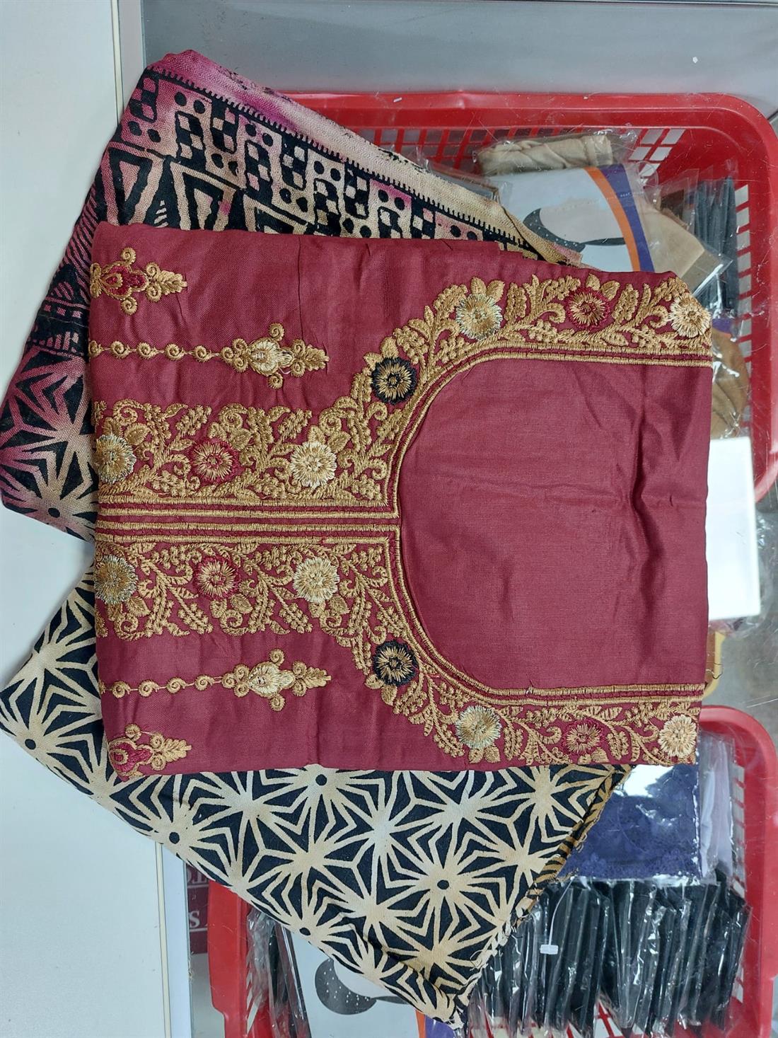 Maroon Unstitched 3 Piece Suit