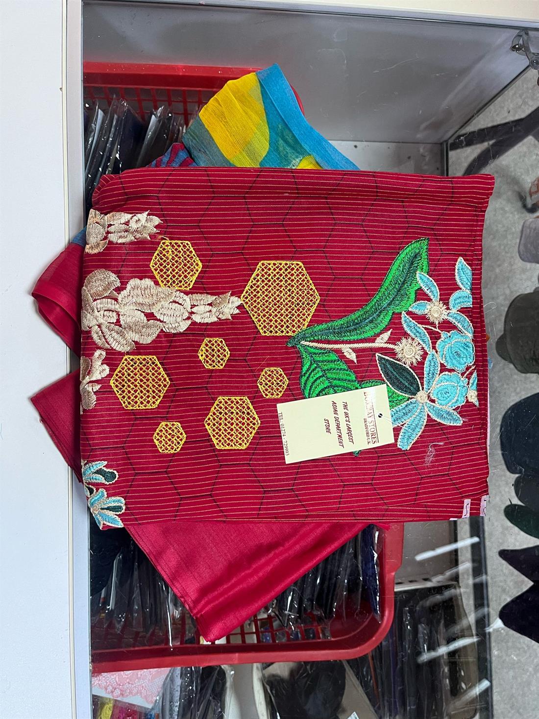 Red Embroidered Lawn Mariam Ayesha