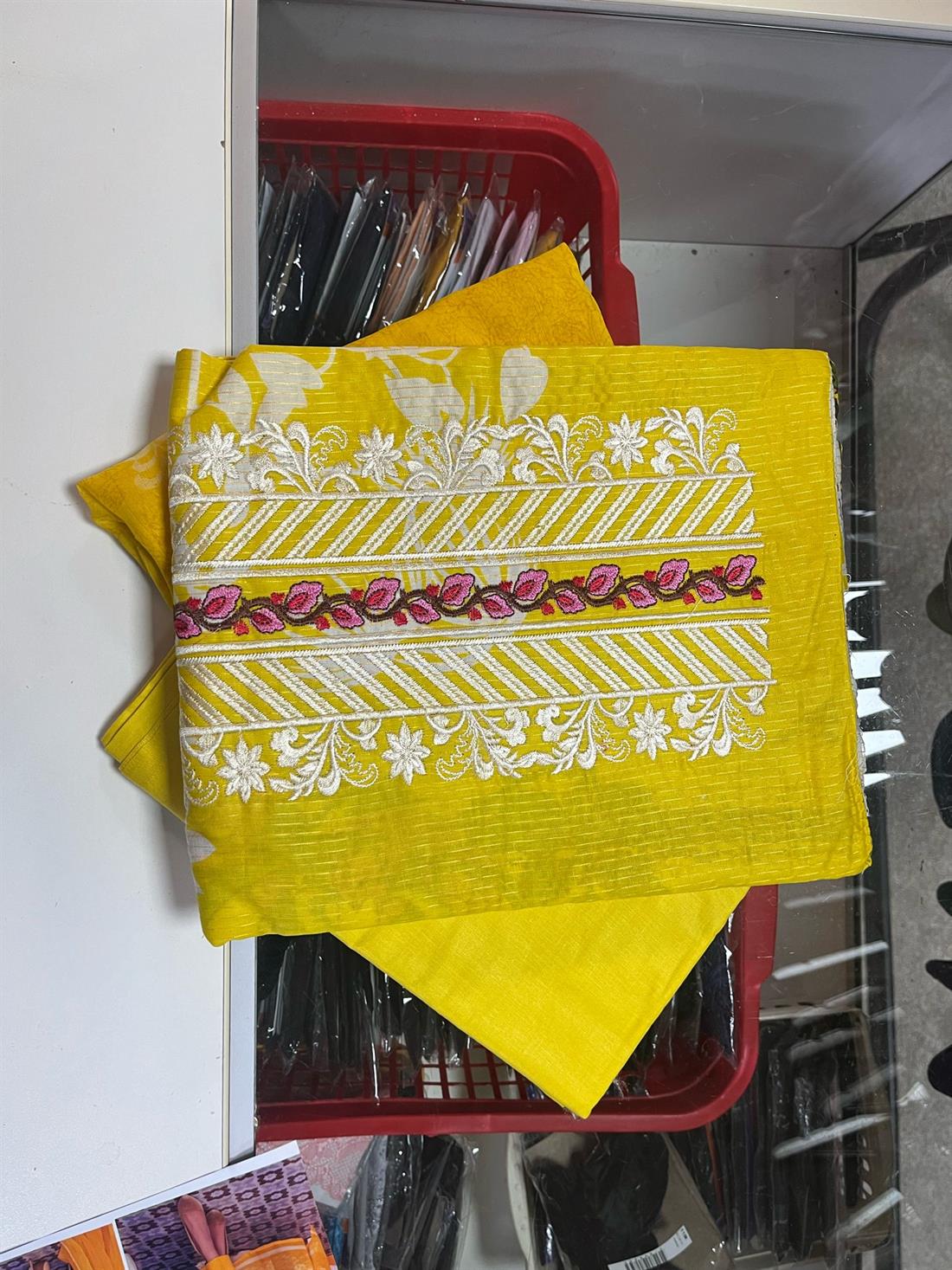 Yellow Embroidered Mariam Ayesha Lawn Suit