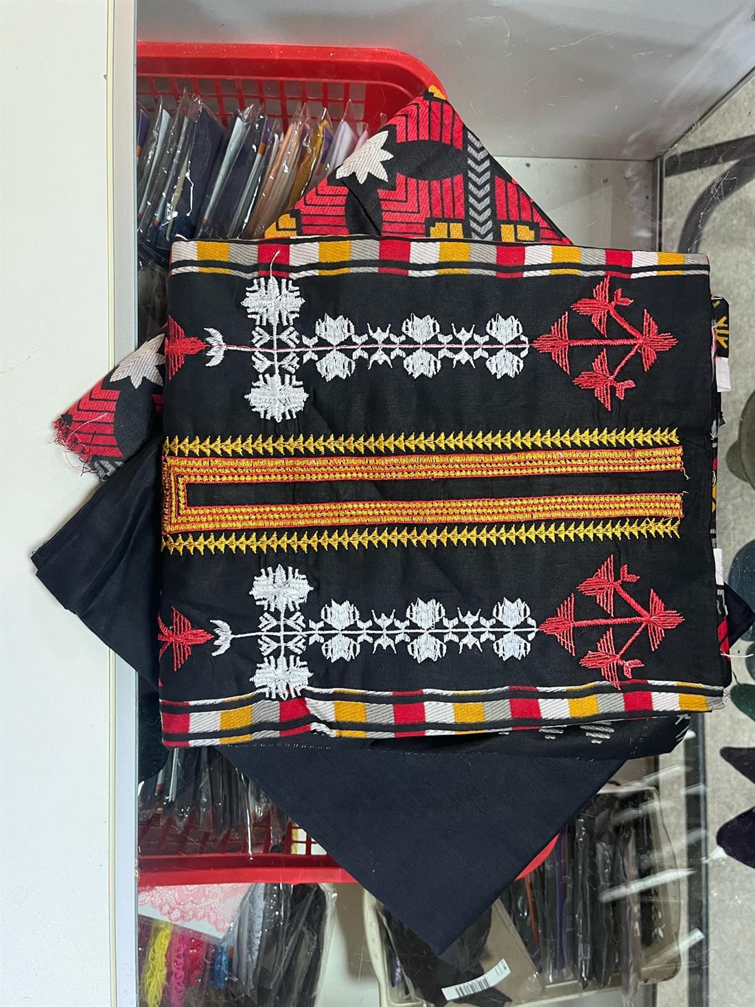 Black Embroidered Satrangi Lawn Suit