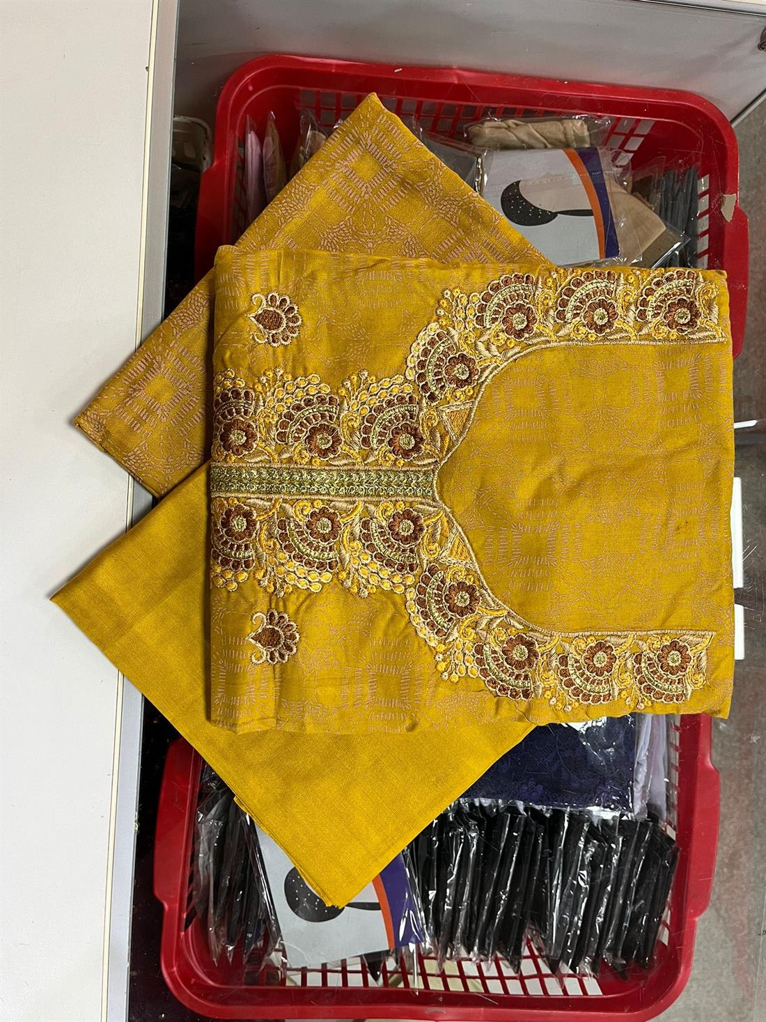 Mustard Unstitched 3 Piece Suit
