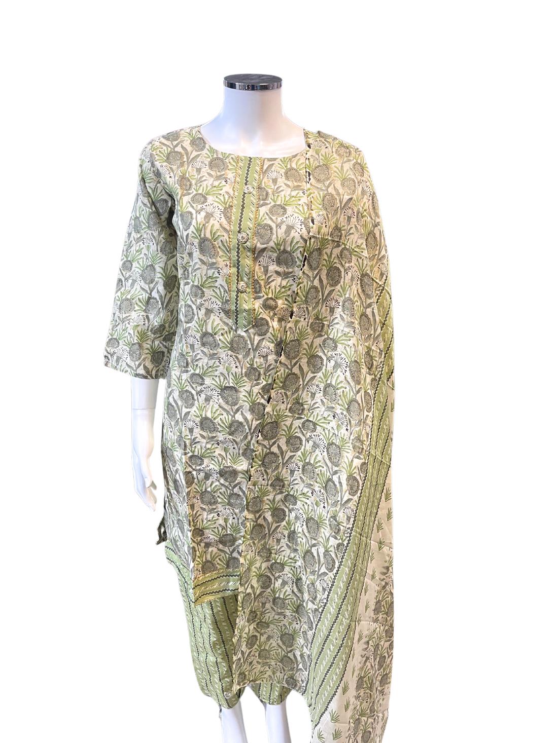 Green Ladies 3 Piece Suit