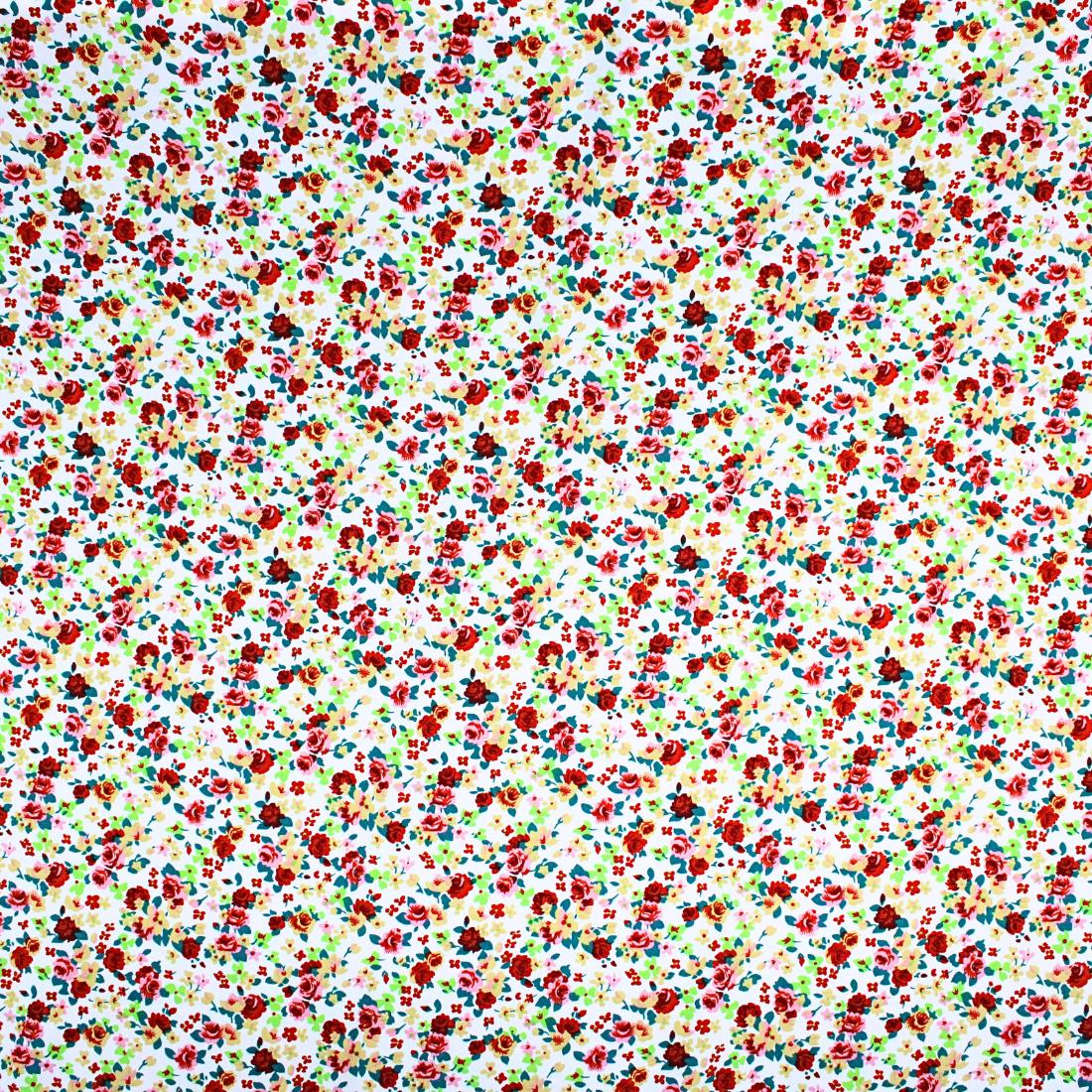 White Crepe Printed Viscose Fabric