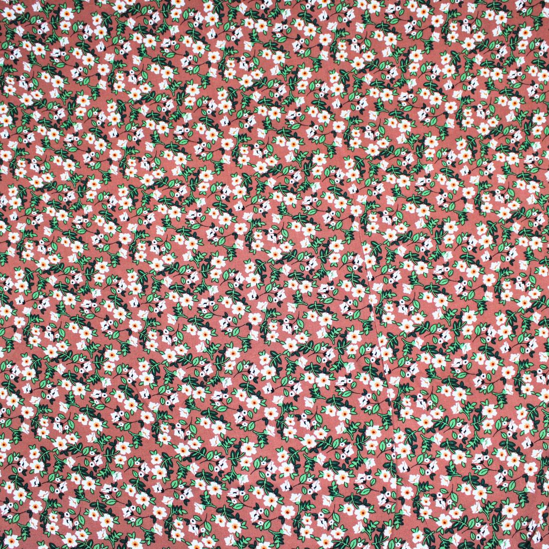 Light Brown Crepe Printed Viscose Fabric