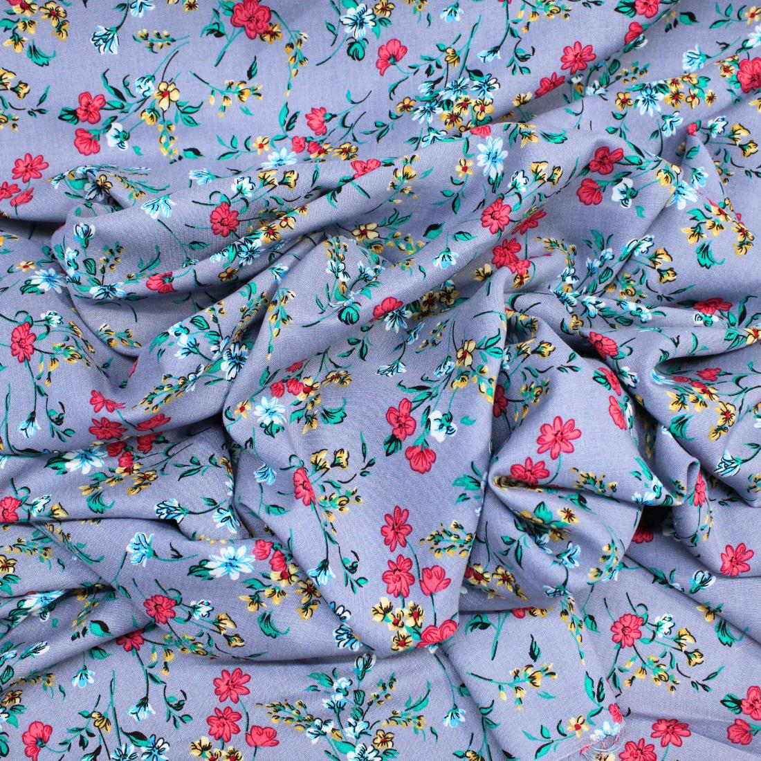 Powder Crepe Printed Viscose Fabric