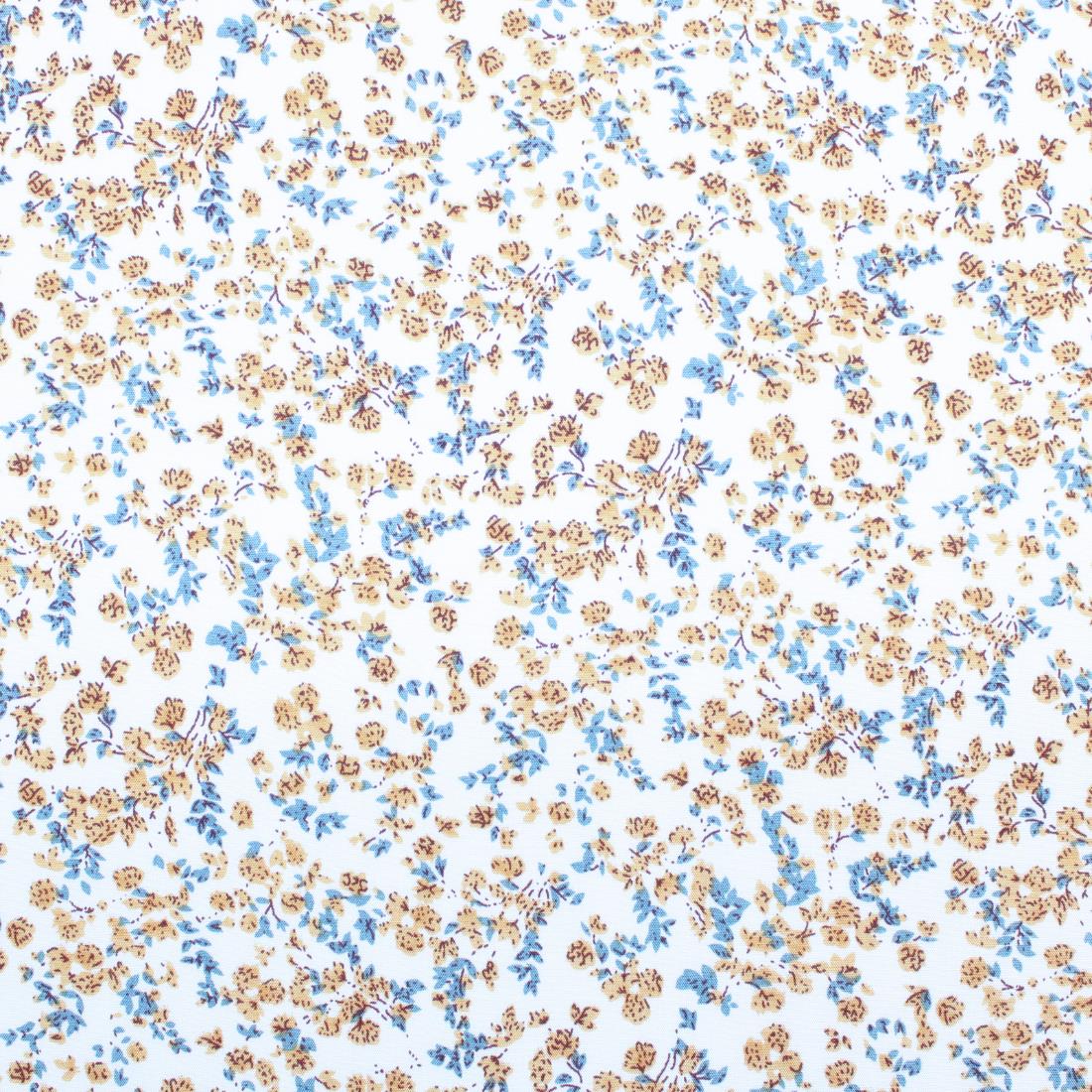 Cream Crepe Printed Dressmaking Viscose Fabric