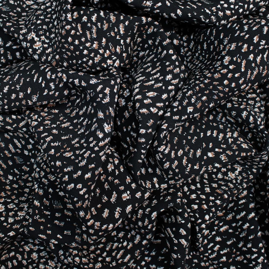 Black Crepe Printed Dressmaking Viscose Fabric