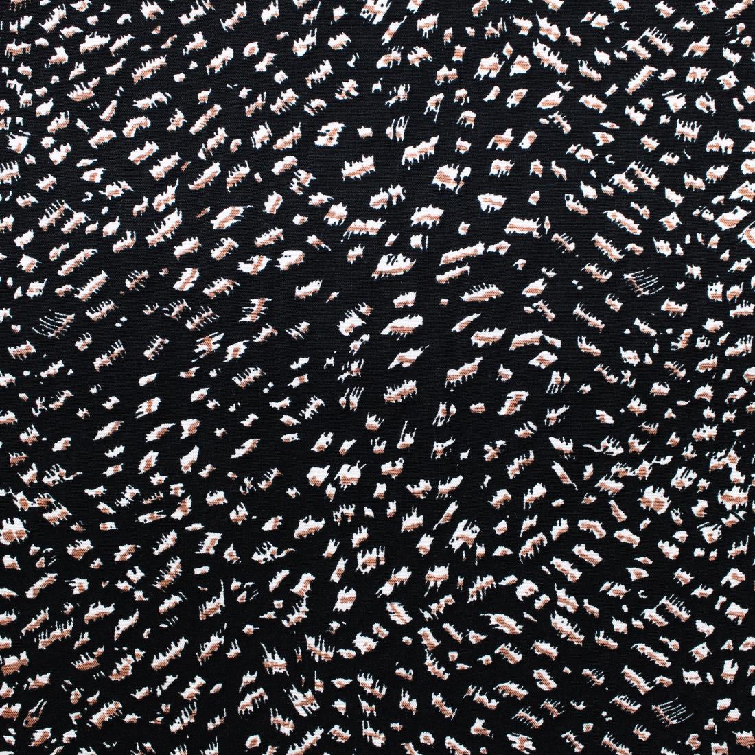 Black Crepe Printed Dressmaking Viscose Fabric