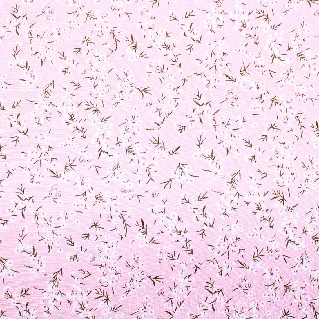 Pink Crepe Printed Dressmaking Viscose Fabric