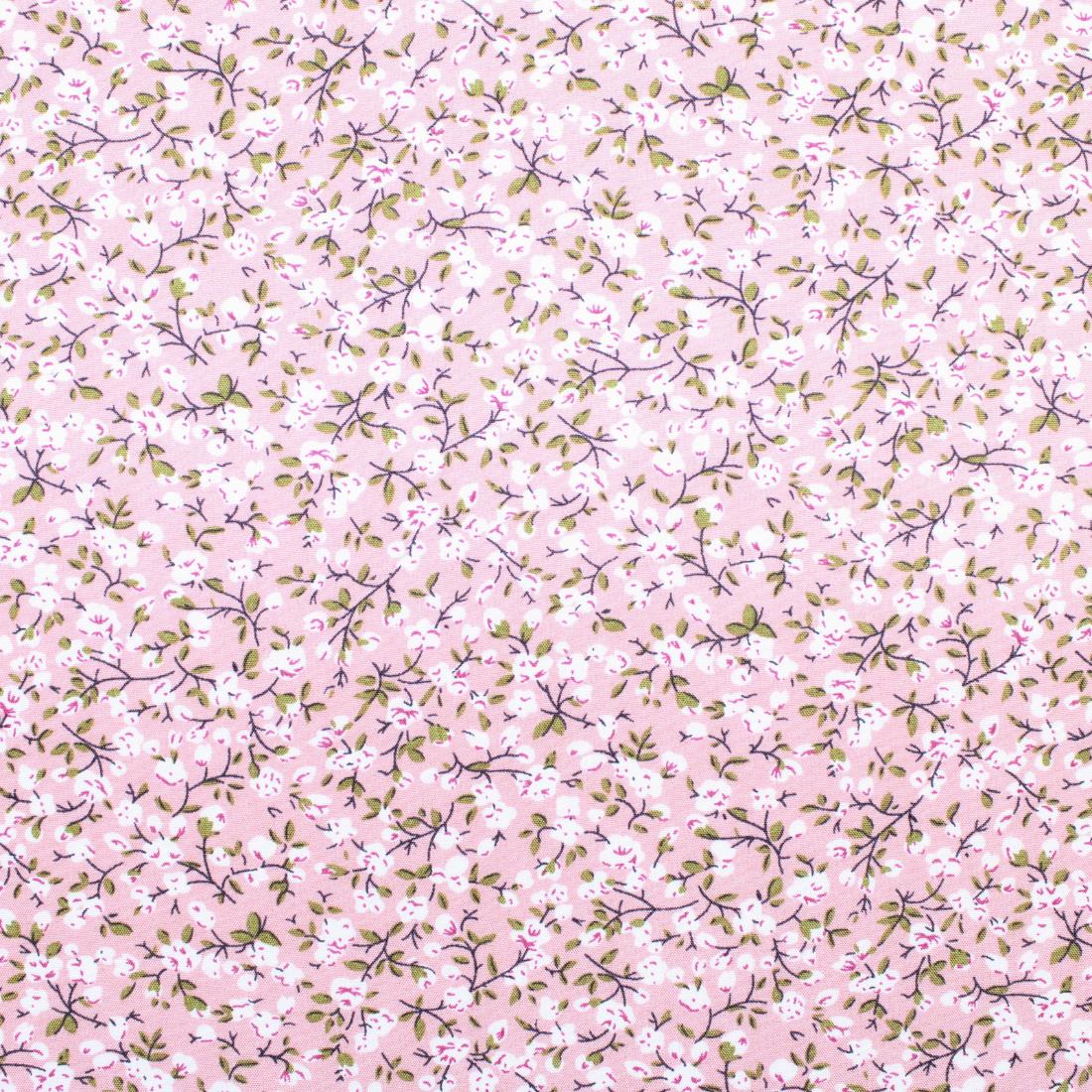 Dusky Pink Crepe Printed Dressmaking Viscose Fabric