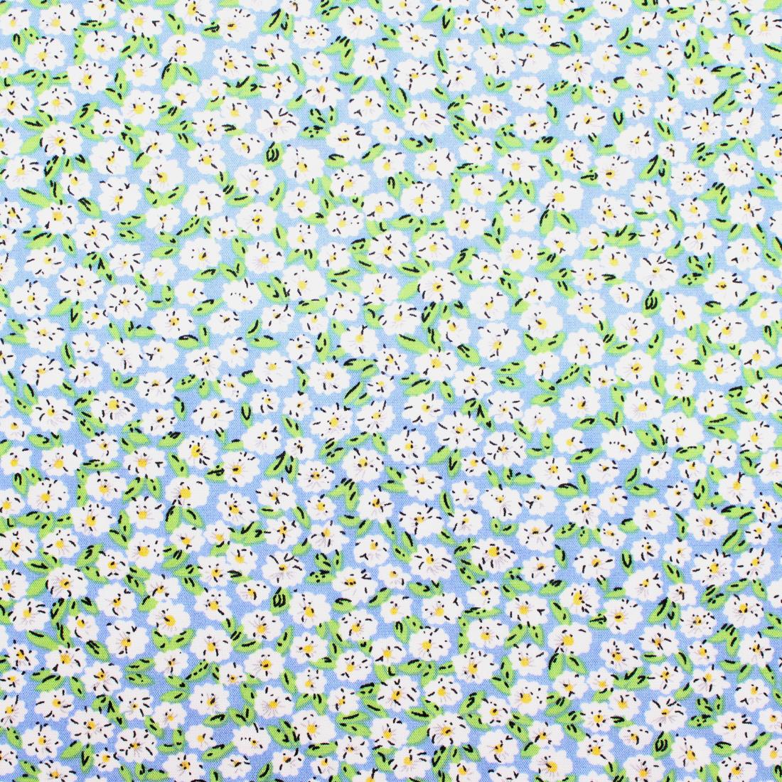 Blue Crepe Printed Dressmaking Viscose Fabric