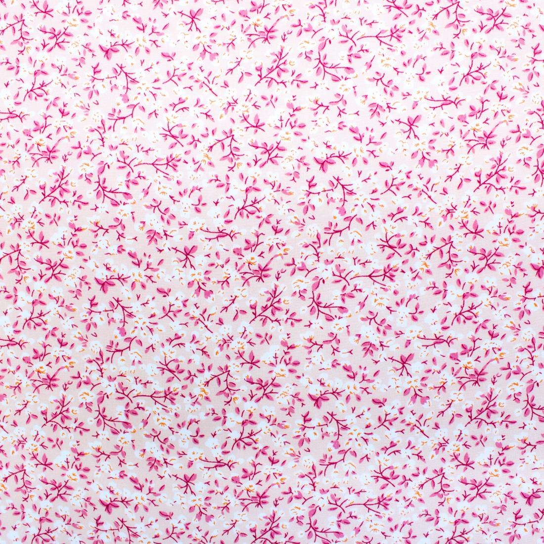 Pink Crepe Printed Dressmaking Viscose Fabric