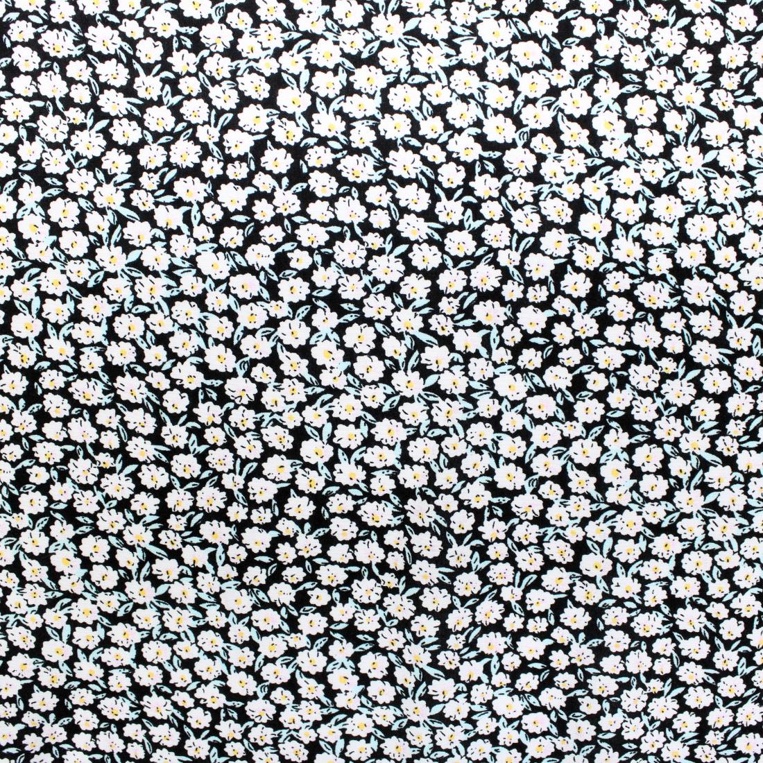 Black Crepe Printed Dressmaking Viscose Fabric