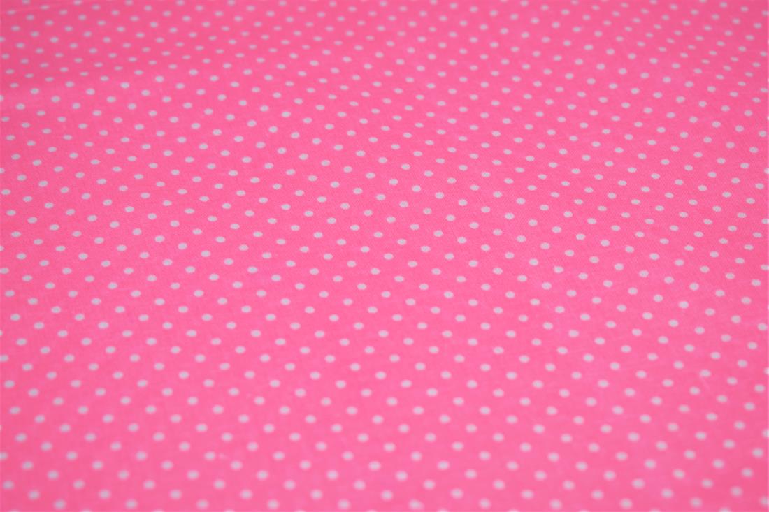 Pink & White Cotton & Spots Print