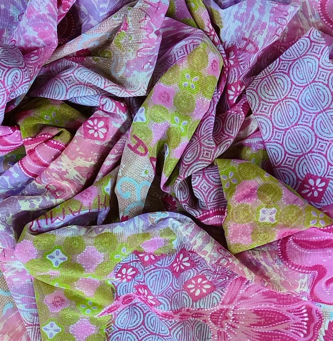 Pink Printed Net 5m Bundle