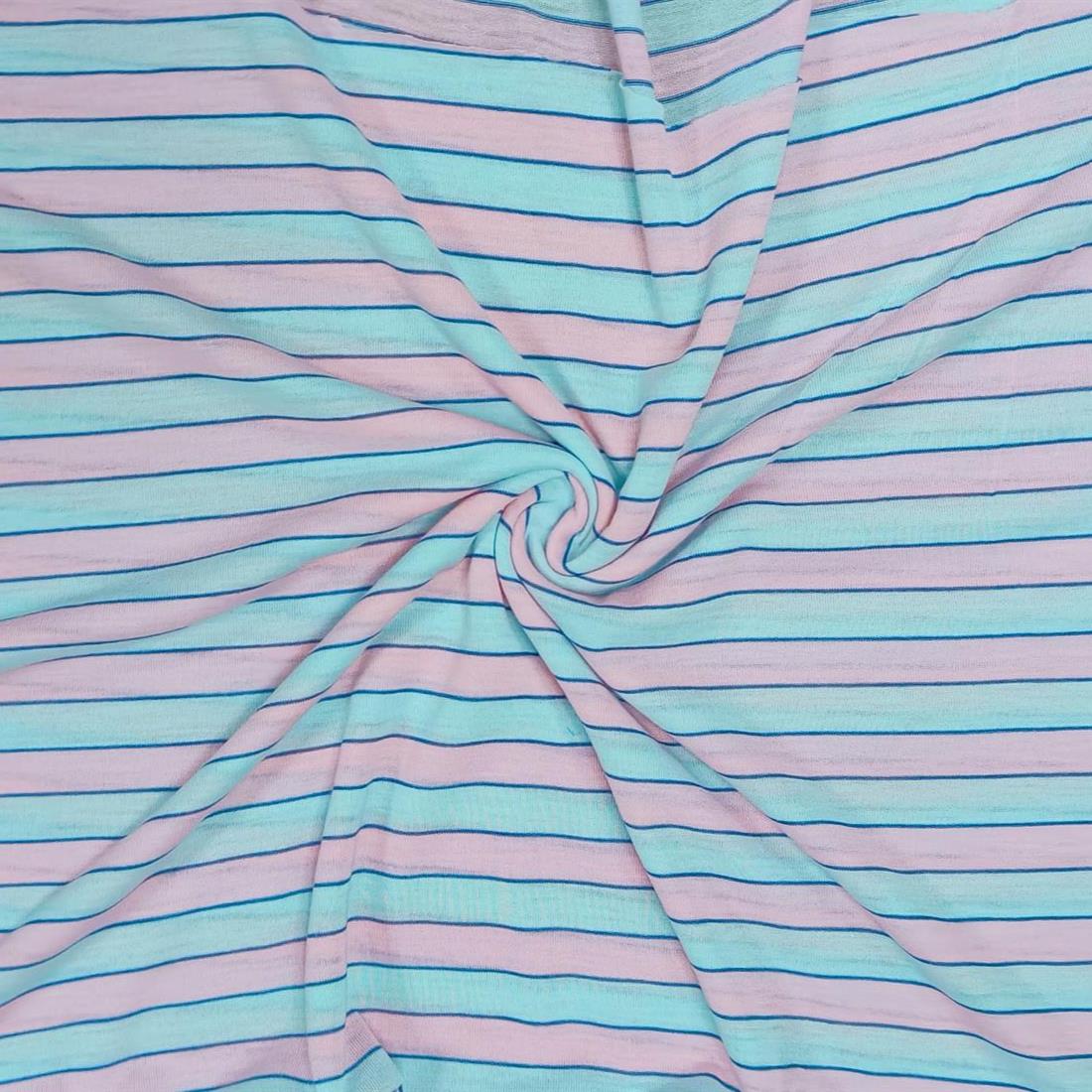 Pink & Blue Stripes Knitted Jersey 5m Bundle