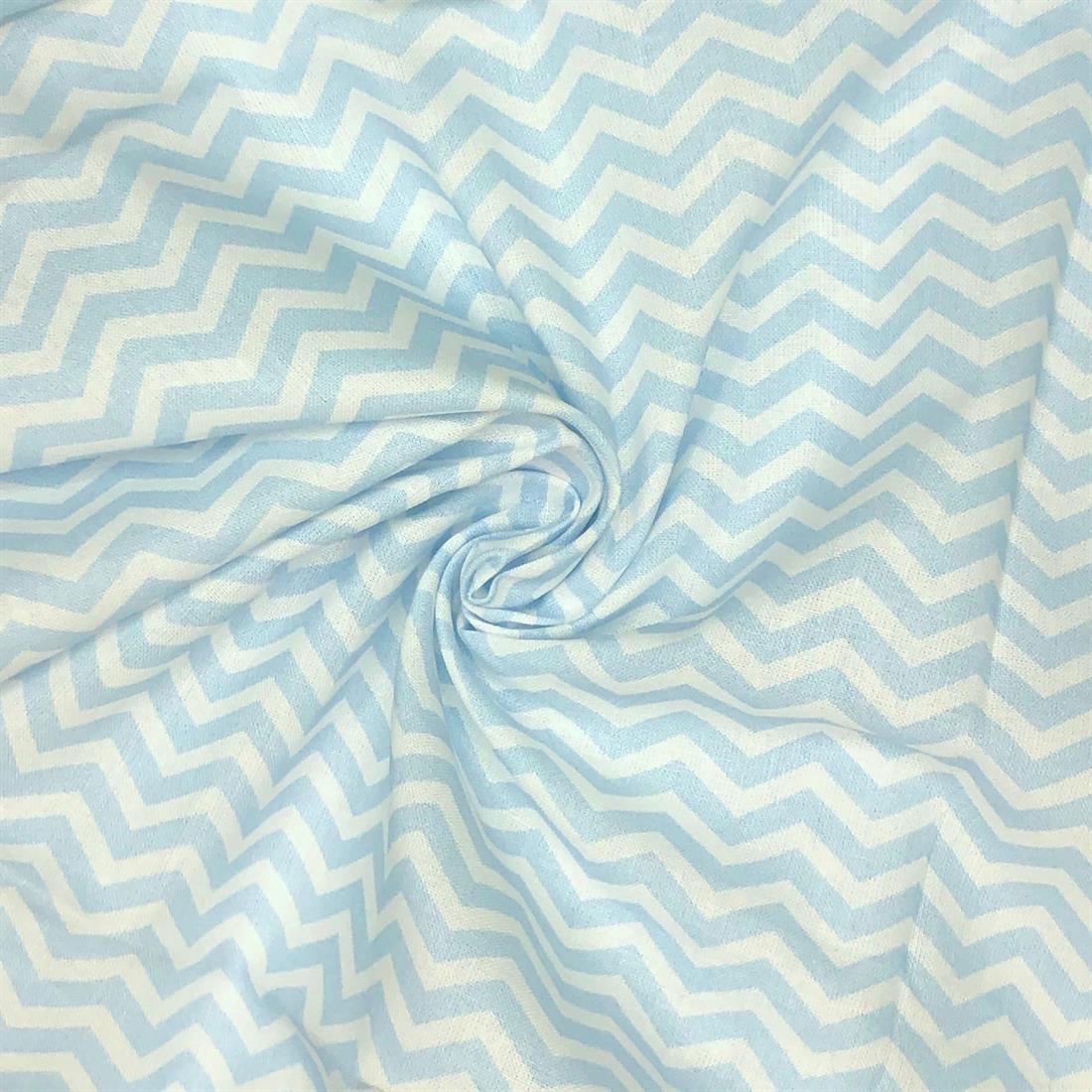 Light Blue Printed Cotton Fabrics
