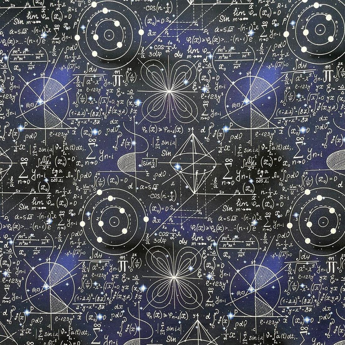 Black & Navy Printed Cotton Fabrics
