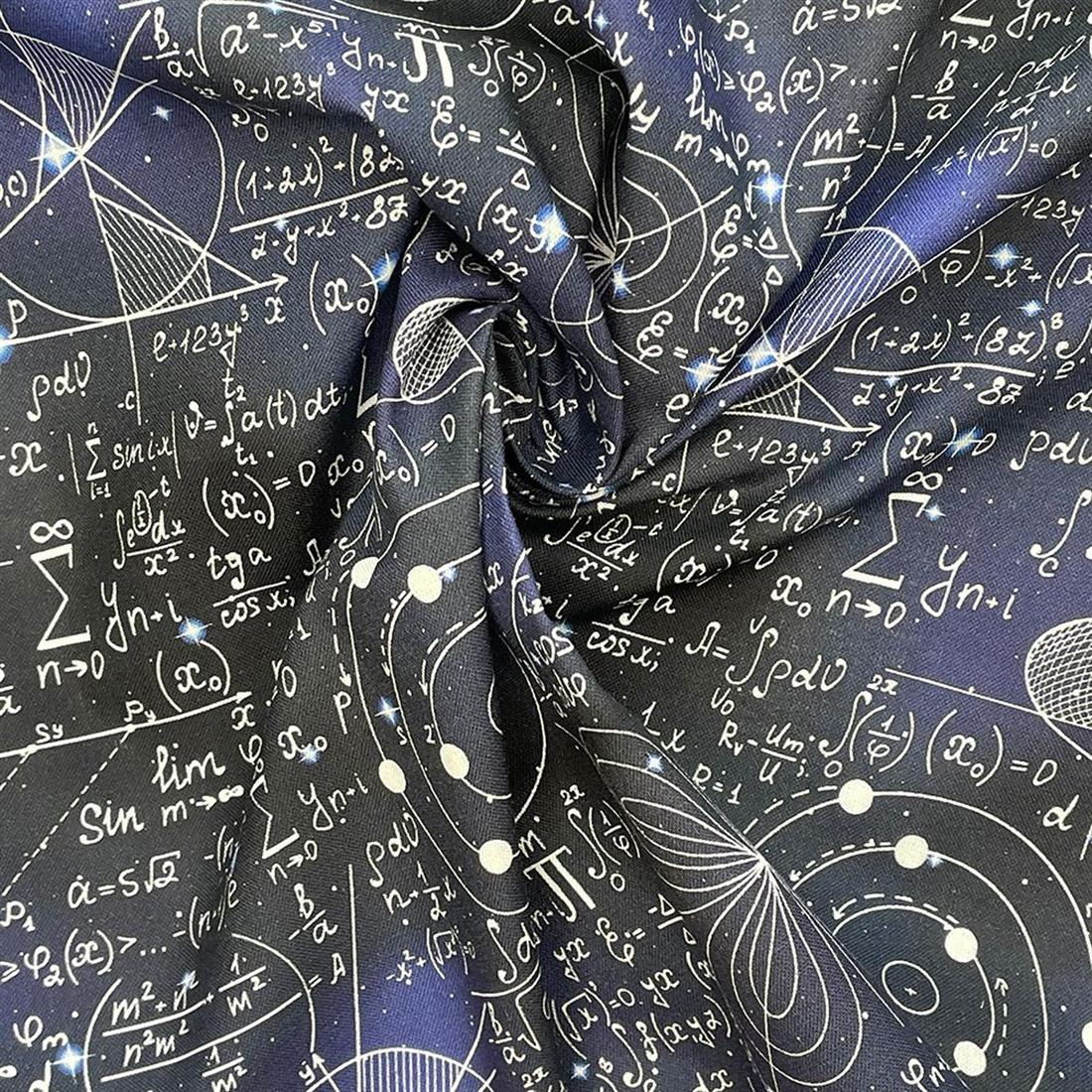 Black & Navy Printed Cotton Fabrics