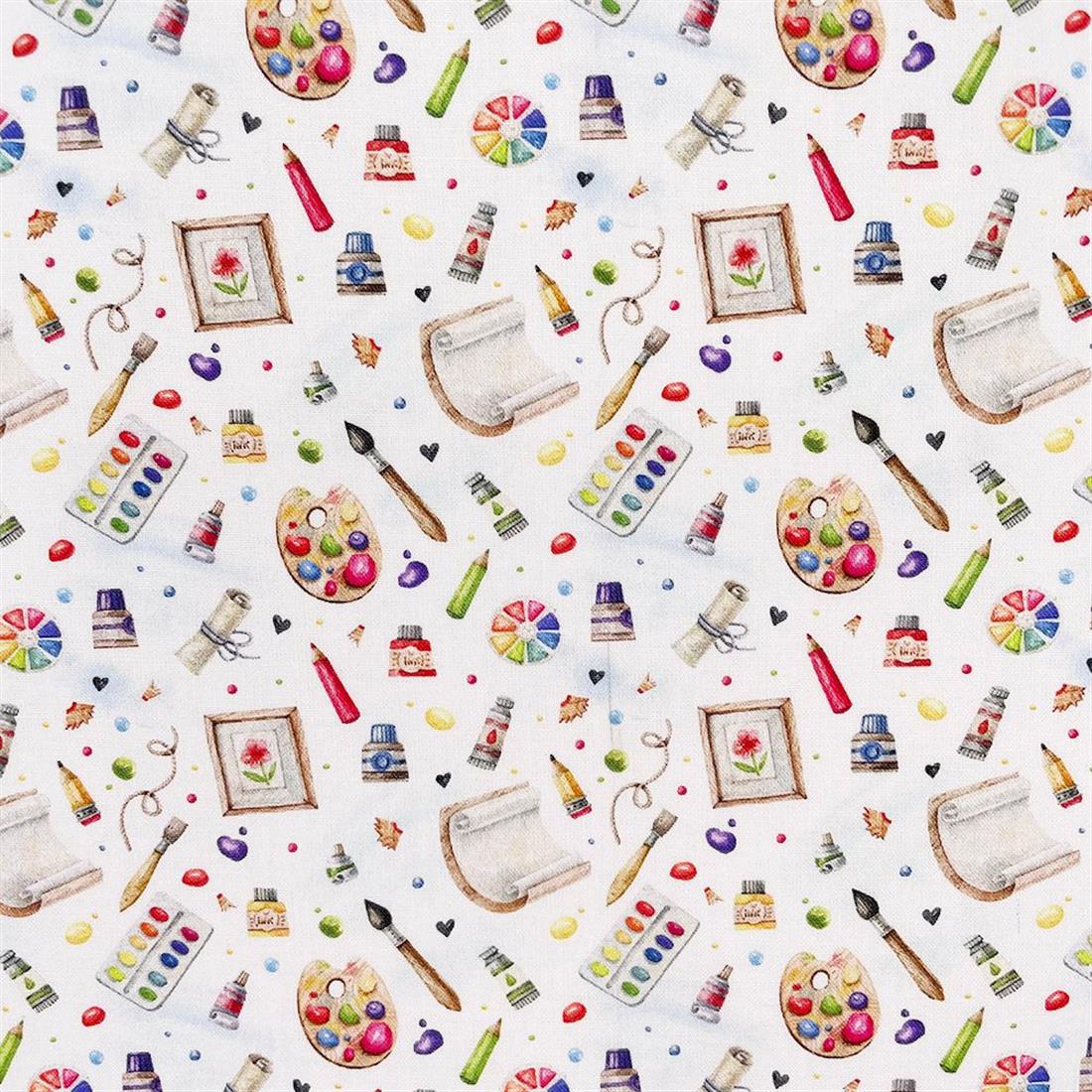 White Printed Cotton Fabrics