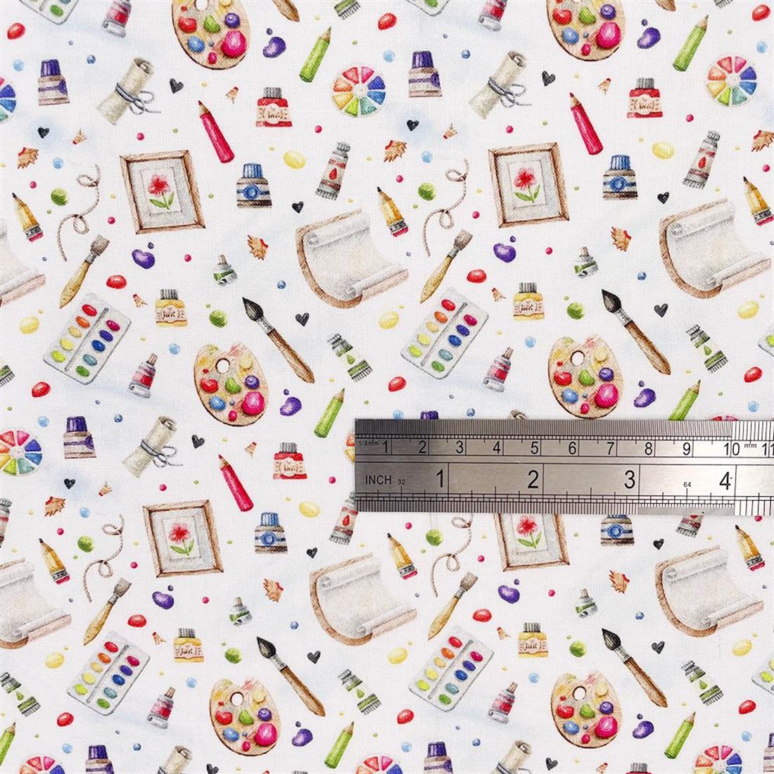 White Printed Cotton Fabrics
