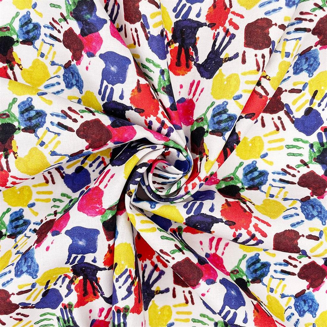 White Printed Cotton Fabrics