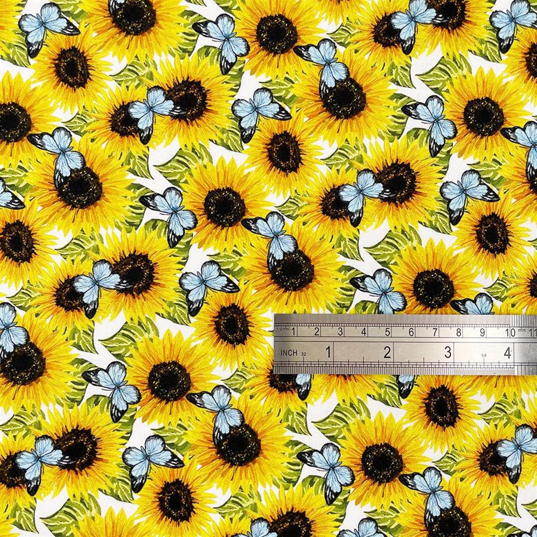 White Printed Cotton Fabrics