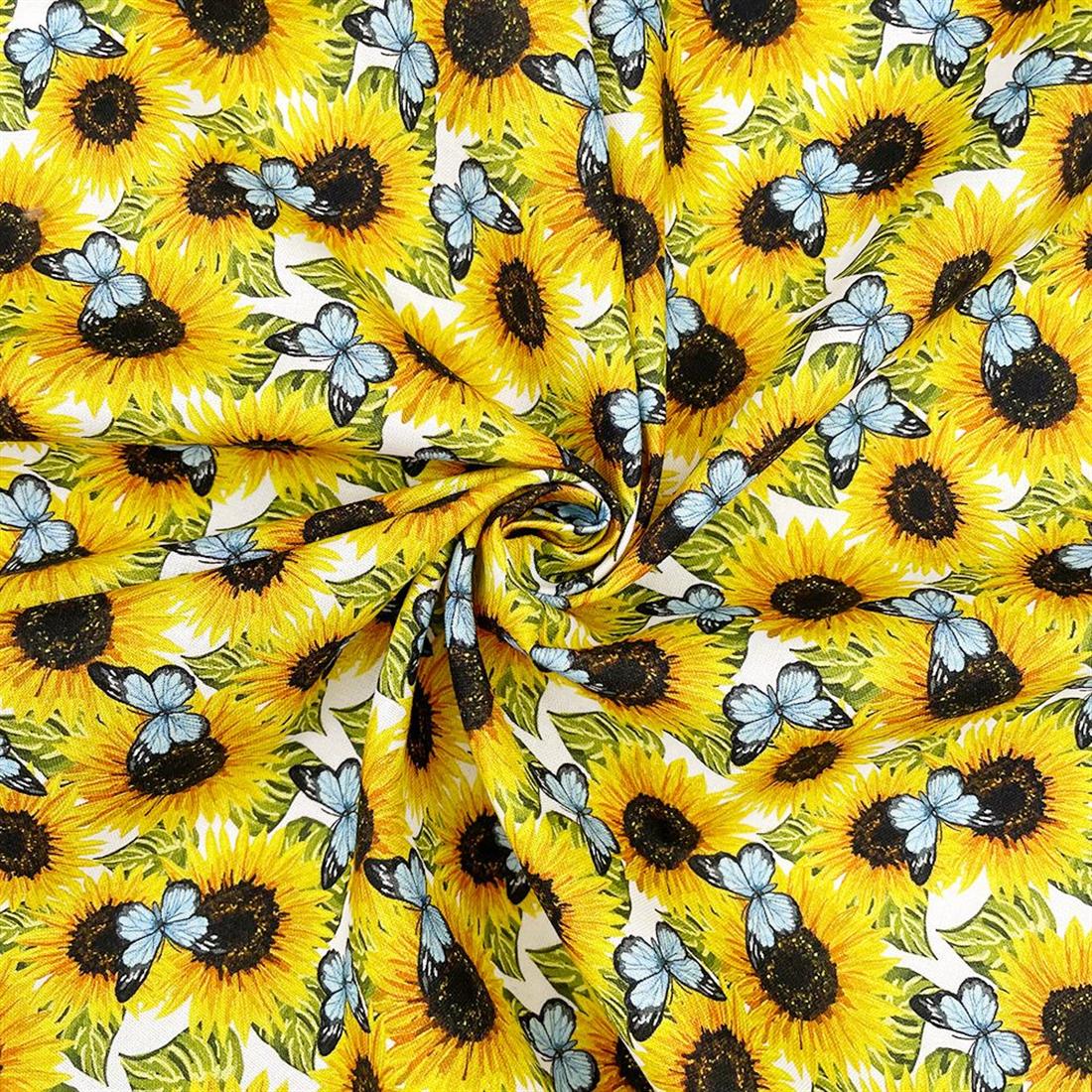 White Printed Cotton Fabrics