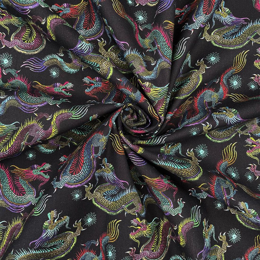 Black Printed Cotton Fabrics