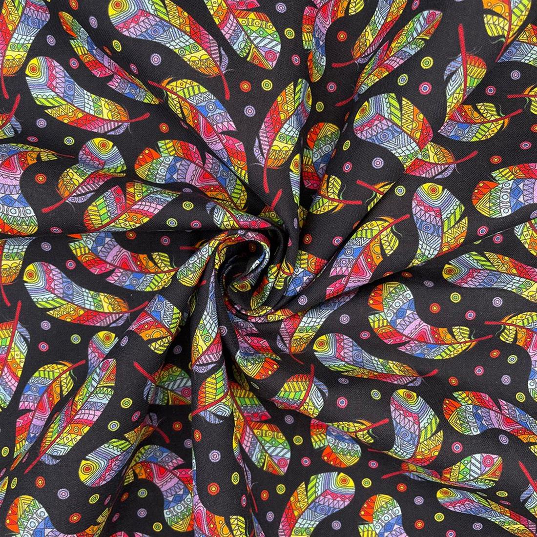 Black Printed Cotton Fabrics