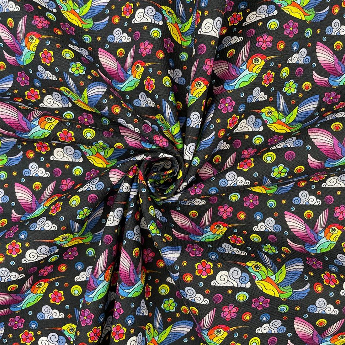 Black Printed Cotton Fabrics