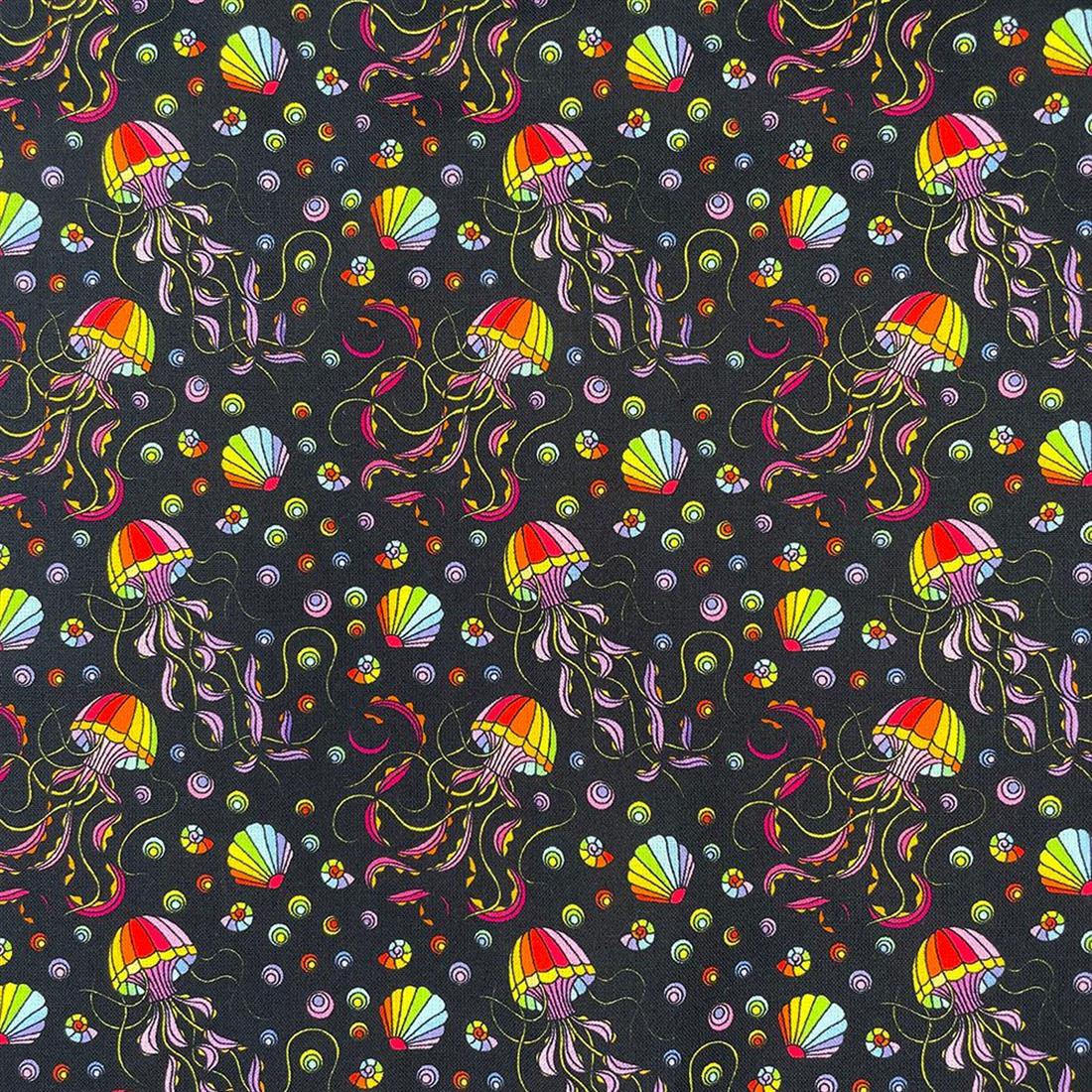 Black Printed Cotton Fabrics