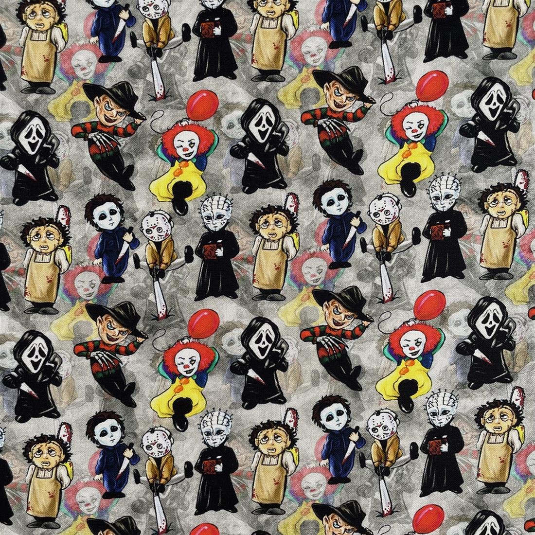 Grey Printed Cotton Fabrics