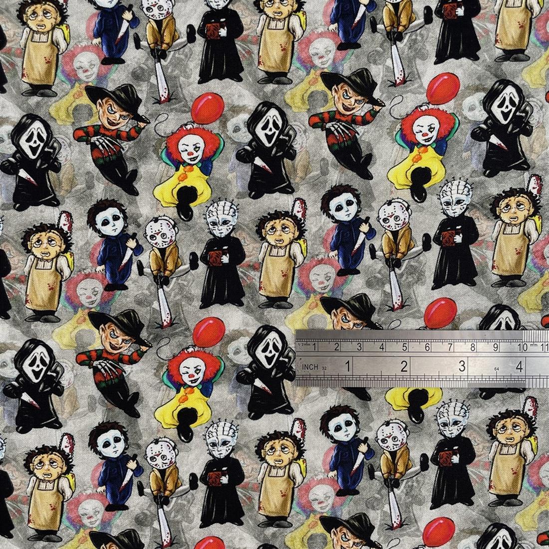 Grey Printed Cotton Fabrics
