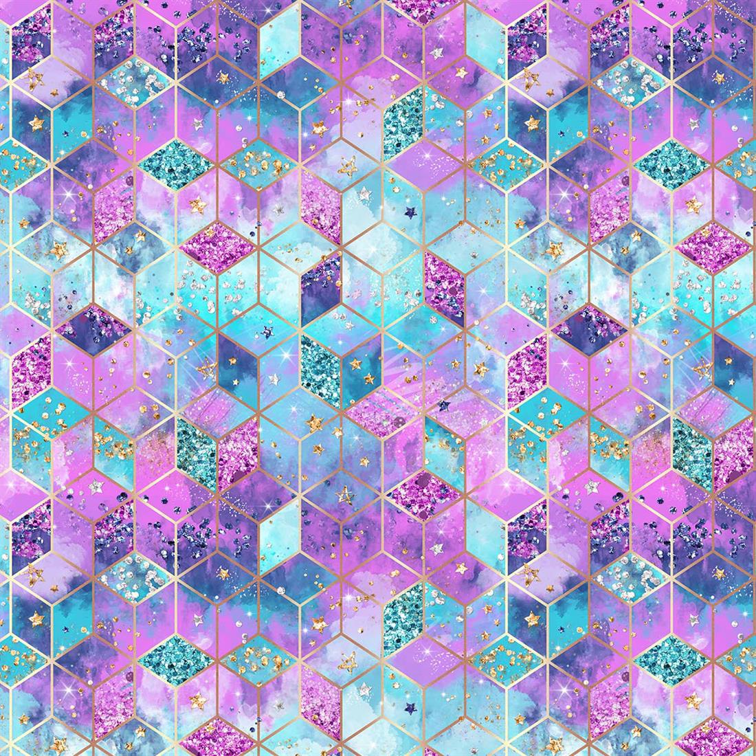Dark Lilac Printed Cotton Fabrics