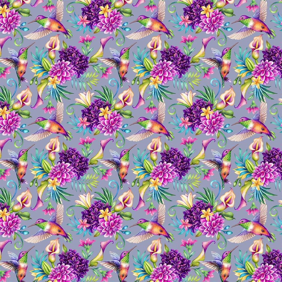Purple & Lilac Printed Cotton Fabrics