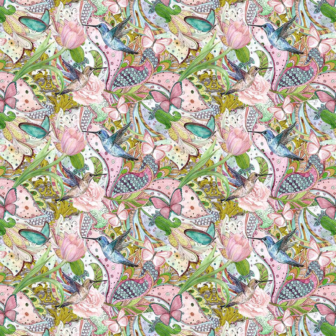 Pink Printed Cotton Fabrics
