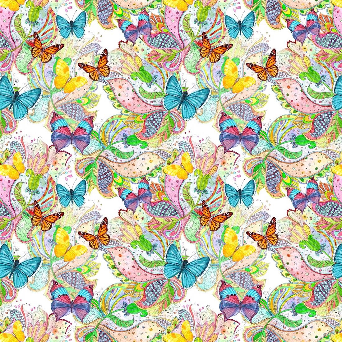 White Printed Cotton Fabrics