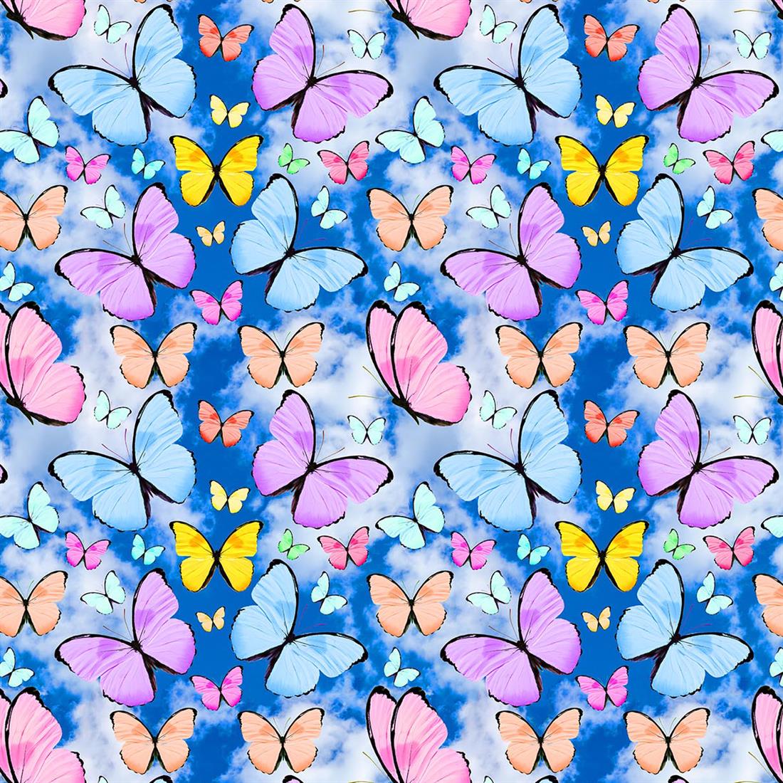 Blue Printed Cotton Fabrics