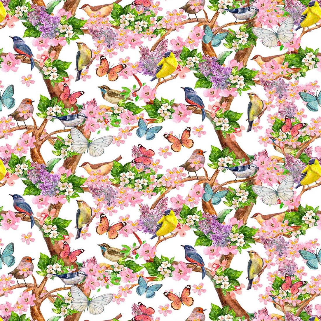White Printed Cotton Fabrics